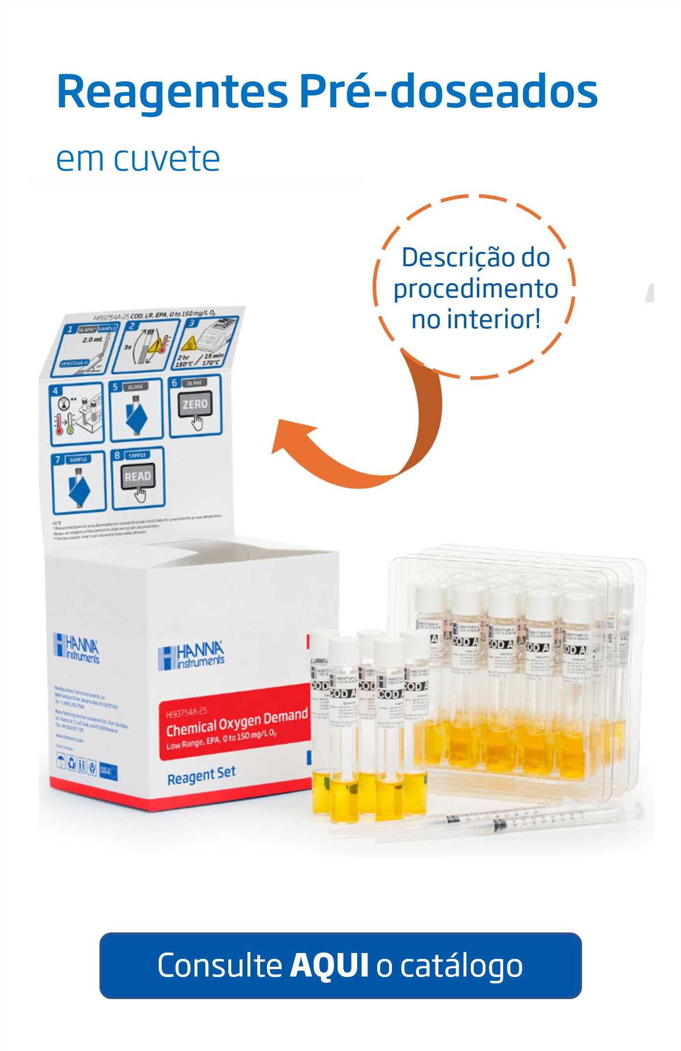 reagentes em cuvete